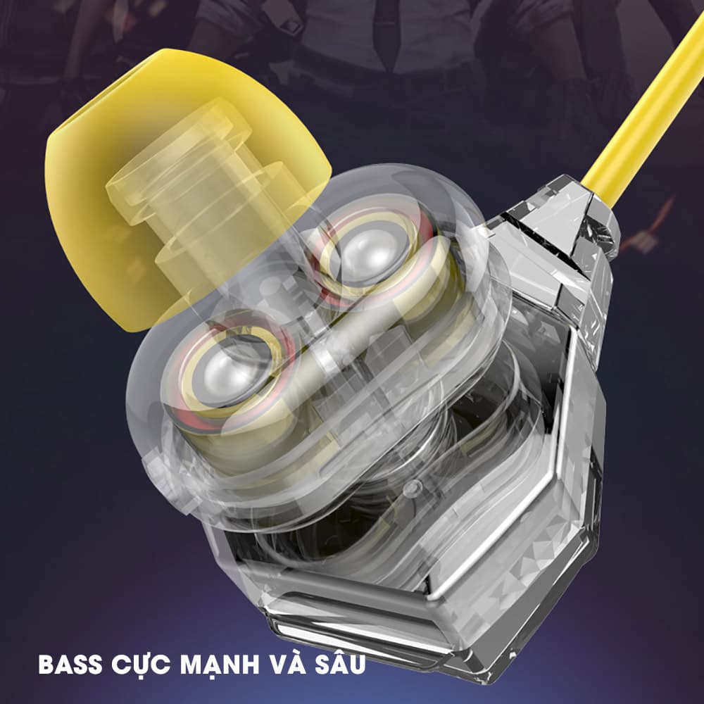 Tai nghe gaming có mic rời G56 3.5mm - Tai nghe gaming có dây G56 Dual driver - 3