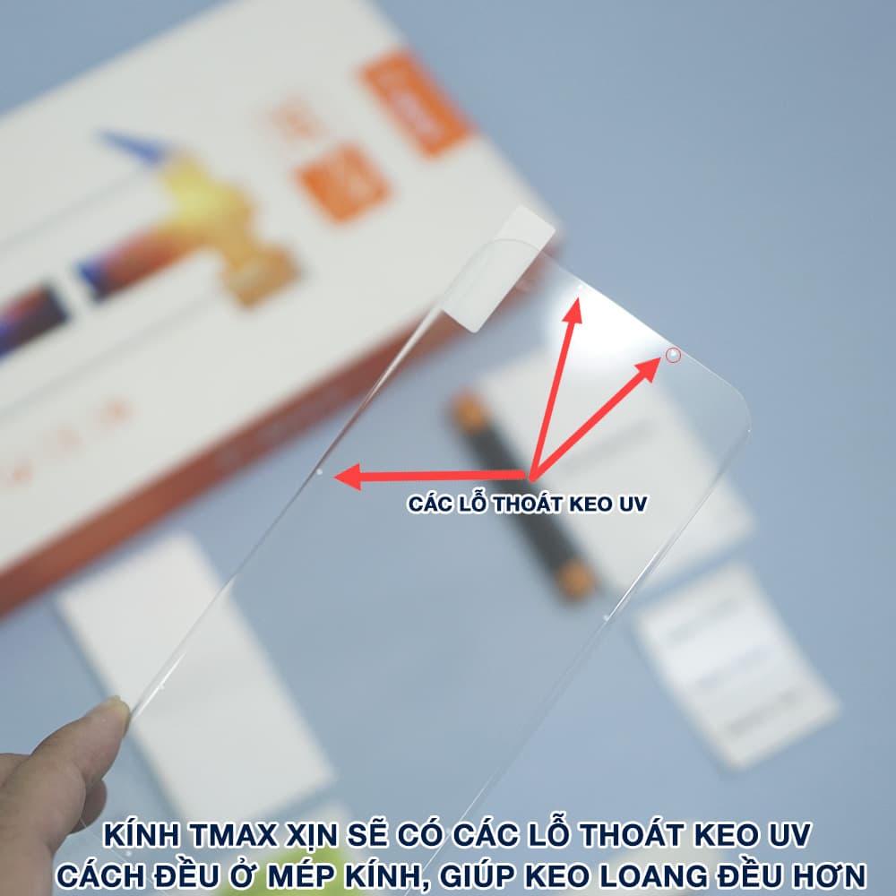 Kính cường lực Oppo Find X5 nhận vân tay màn hình đèn UV cỡ lớn T-Max - 5