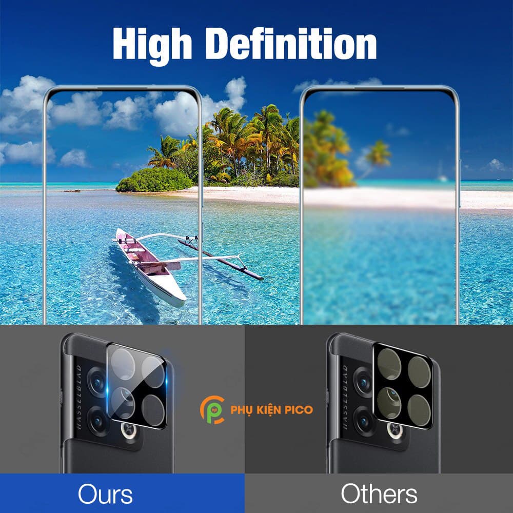 Dán camera Oneplus 10 Pro thấu kính nổi 3D độ cứng 9H trong suốt - 7