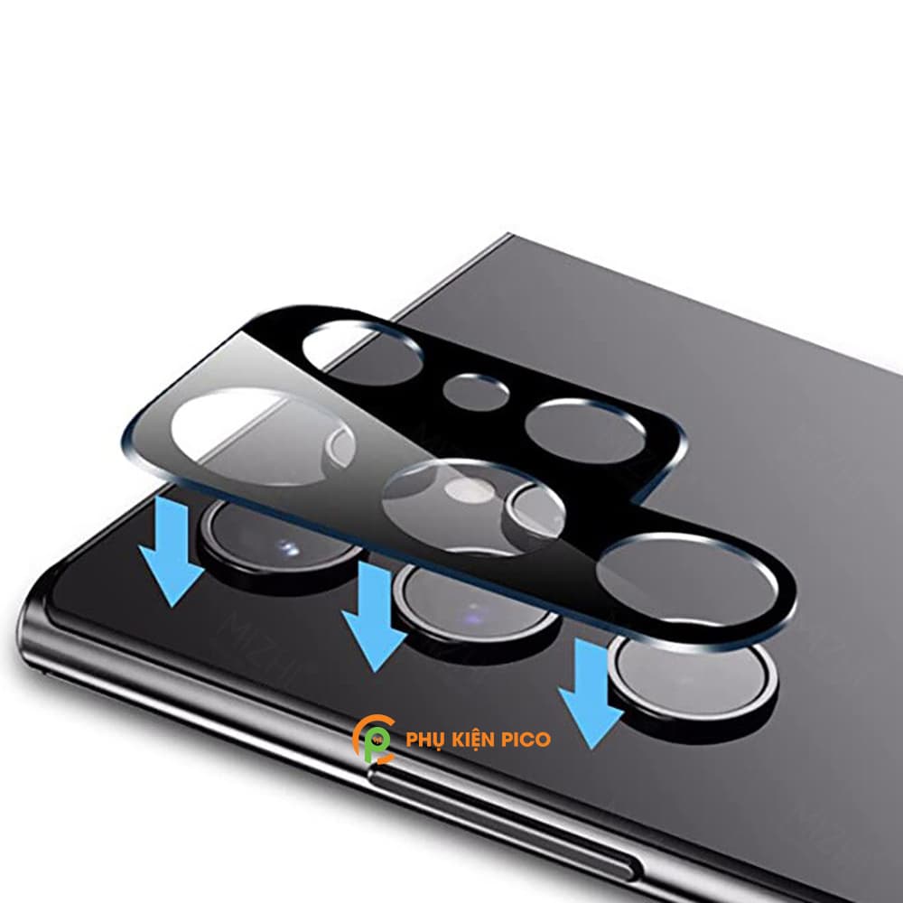 Dán camera Samsung Galaxy S22 Ultra thấu kính nổi 3D độ cứng 9H trong suốt - 6