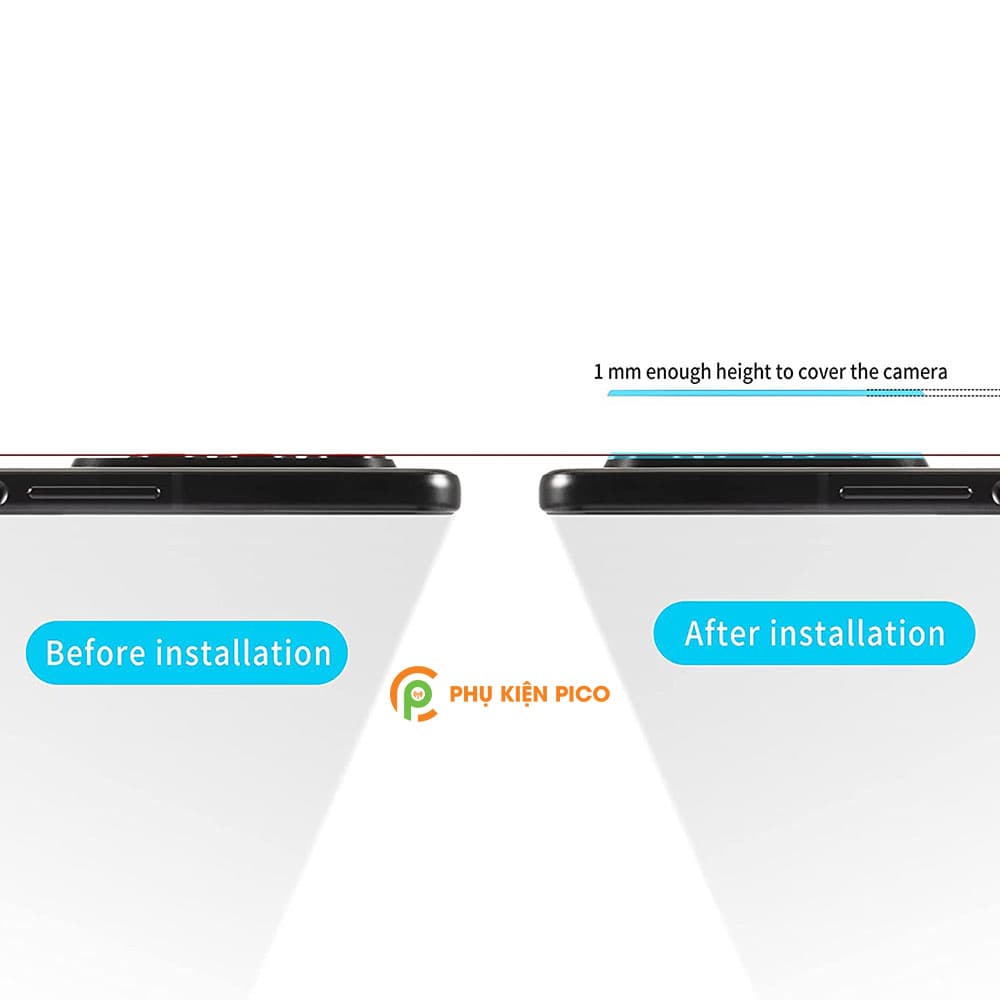 Dán camera Samsung Galaxy Z Fold 3 thấu kính nổi 3D độ cứng 9H trong suốt - 5