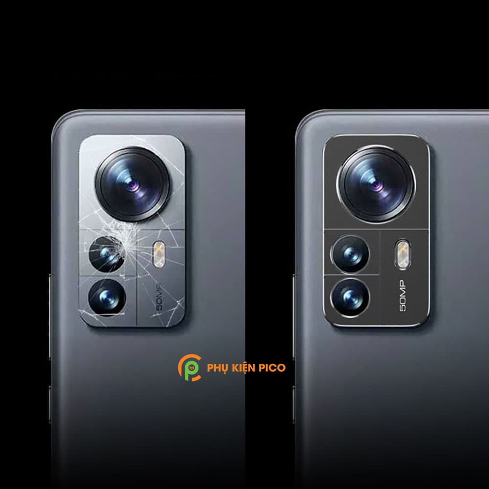 Dán camera Xiaomi 12 Pro khung kim loại bảo vệ an toàn camera sau - 7