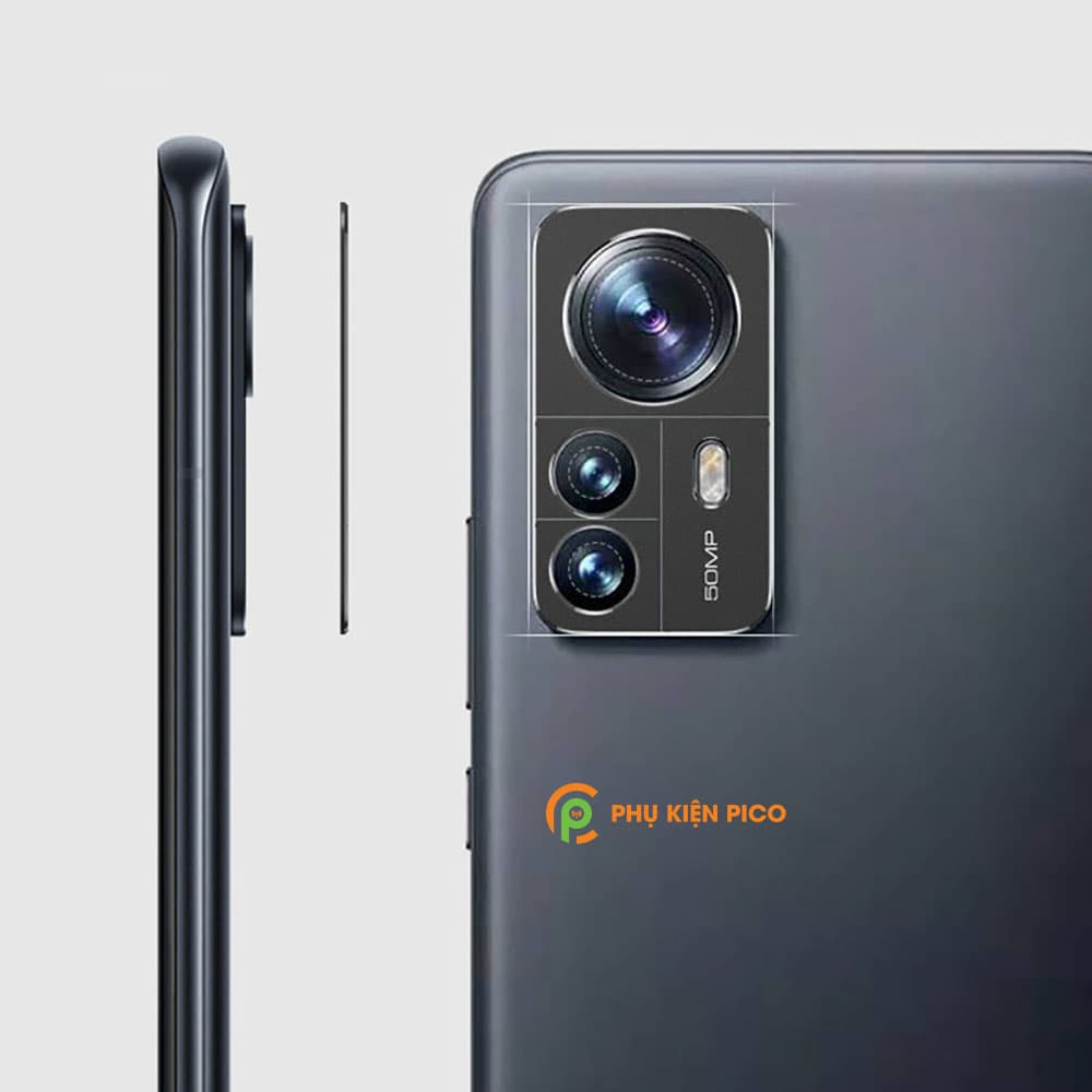 Dán camera Xiaomi 12 Pro khung kim loại bảo vệ an toàn camera sau - 6