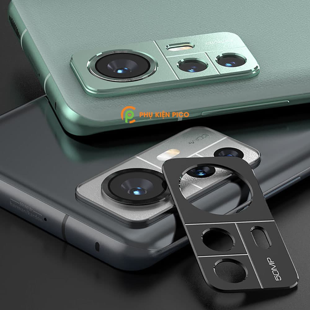 Dán camera Xiaomi 12 Pro khung kim loại bảo vệ an toàn camera sau - 5