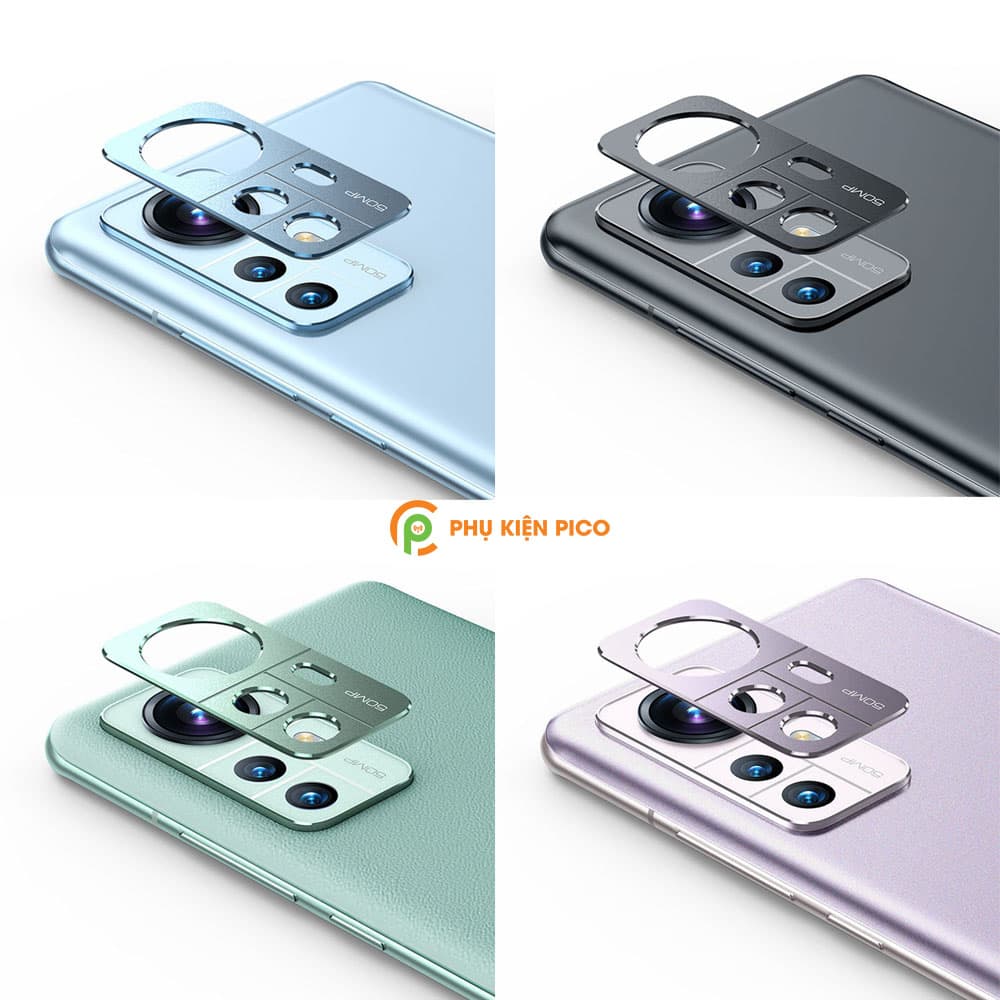 Dán camera Xiaomi 12 Pro khung kim loại bảo vệ an toàn camera sau - 2
