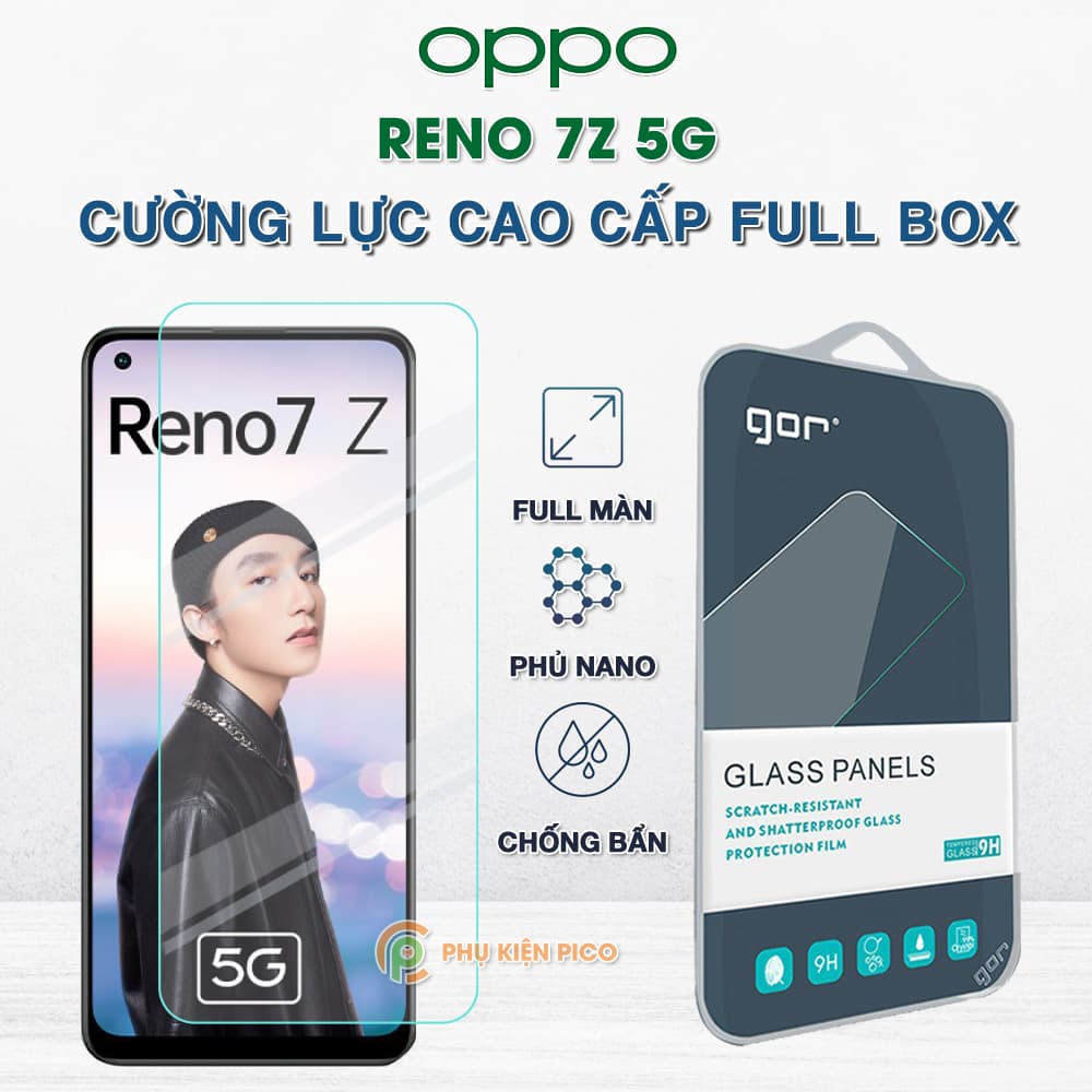 Kính cường lực Oppo Reno 7Z 5G full màn hình chính hãng Gor
