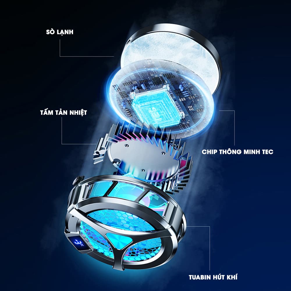 Quạt tản nhiệt điện thoại máy tính bảng X36 Pro sò lạnh thế hệ mới TEC làm lạnh gấp 3 lần - 4
