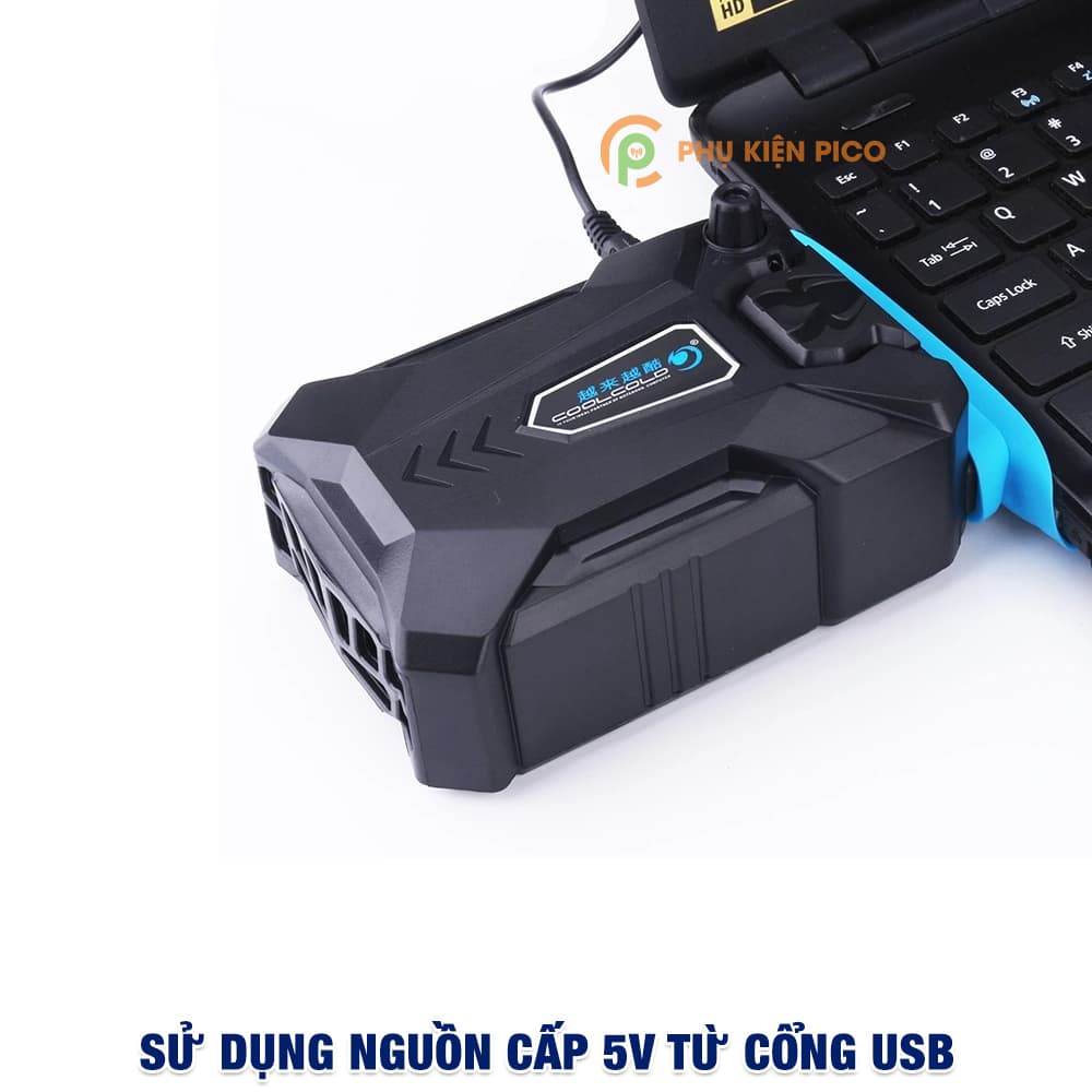Quạt tản nhiệt laptop Coolcold ICE TROLL magic V3 - Quạt hút gió tản nhiệt máy tính xách tay gaming làm mát cực mạnh - 4