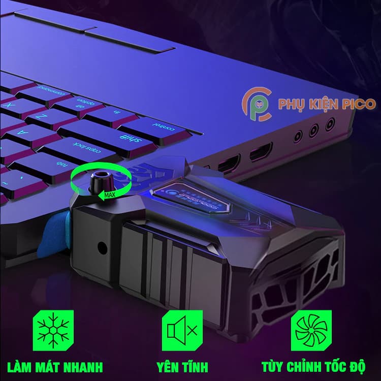 Quạt tản nhiệt laptop Coolcold ICE TROLL magic V3 - Quạt hút gió tản nhiệt máy tính xách tay gaming làm mát cực mạnh - 6