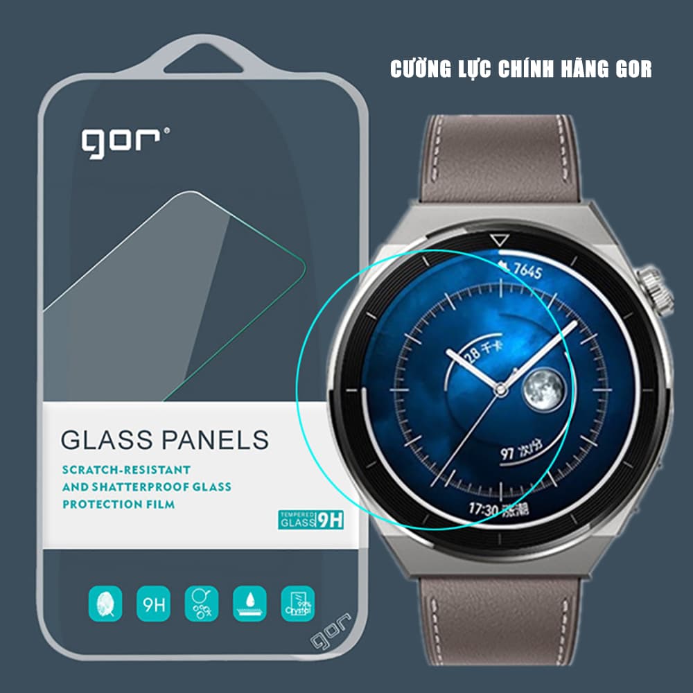 Cường lực đồng hồ Huawei Watch GT3 Pro 46mm full màn hình chính hãng Gor - 2