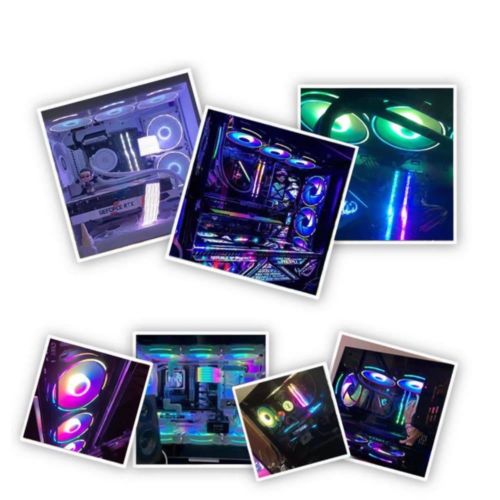 Quạt Fan Case 12cm Cooler halo ARGB 1800RPM - Quạt tản nhiệt PC 12cm - 9