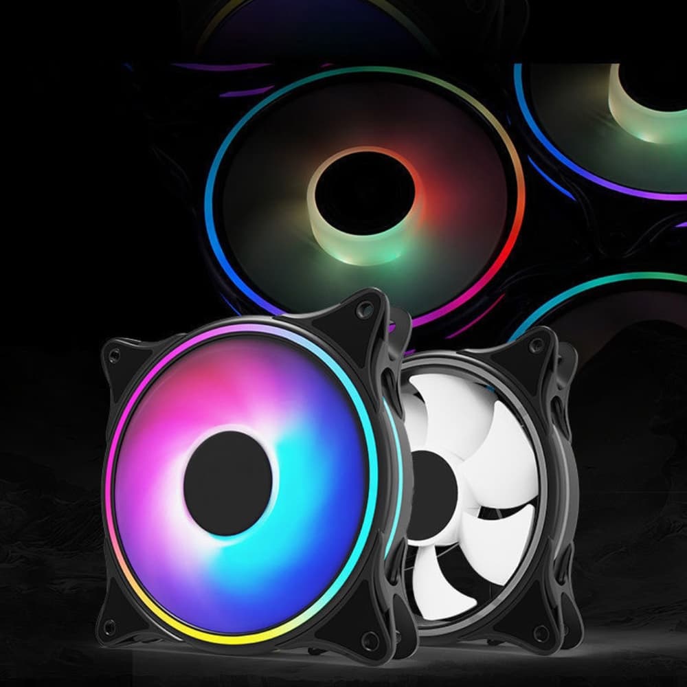 Quạt Fan Case 12cm Cooler halo ARGB 1800RPM - Quạt tản nhiệt PC 12cm - 4