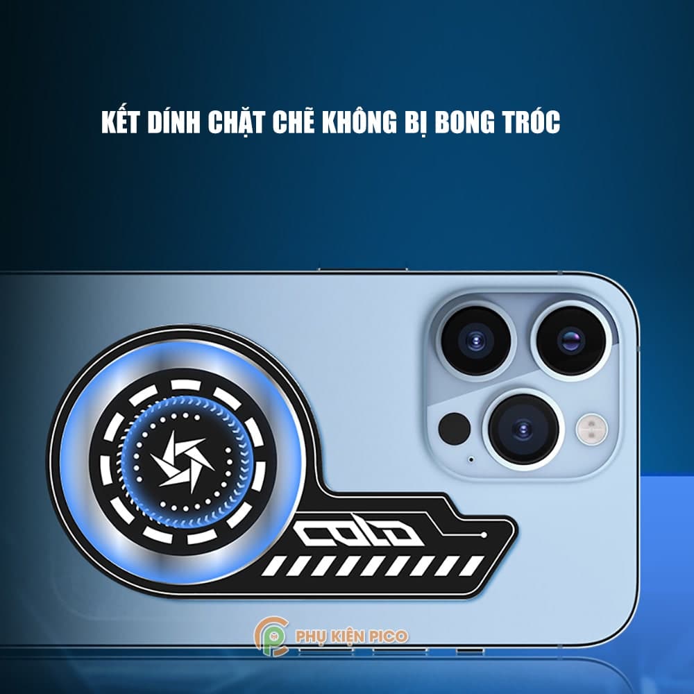 Miếng dán quạt tản nhiệt điện thoại Gaming cao cấp - Tấm dán từ tính quạt tản nhiệt nam châm - 8