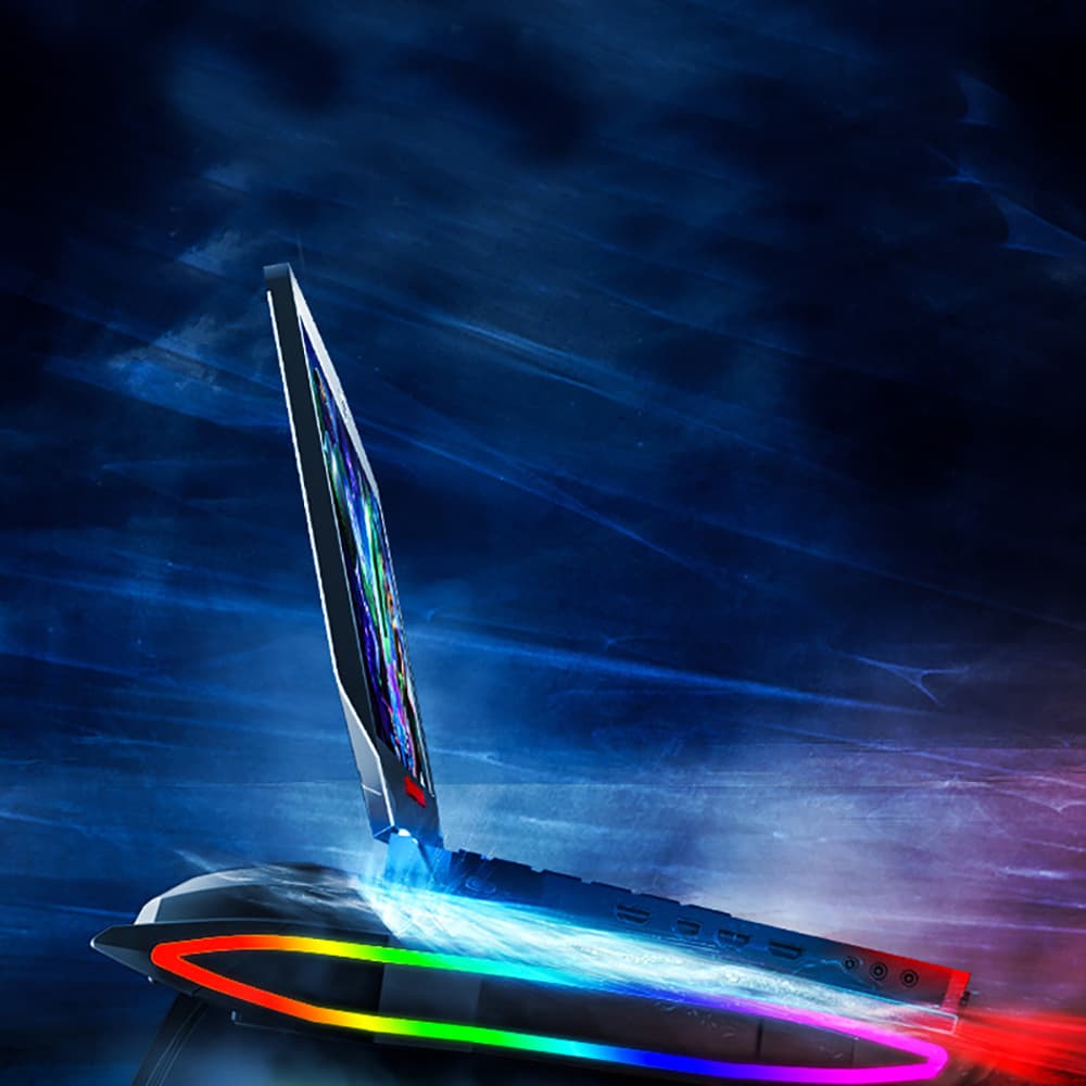 Quạt tản nhiệt Laptop Gaming Pro - Đế tản nhiệt Macbook - Surface book quạt 3000 vòng/phút led RGB Sow Wong Y7000P - 7