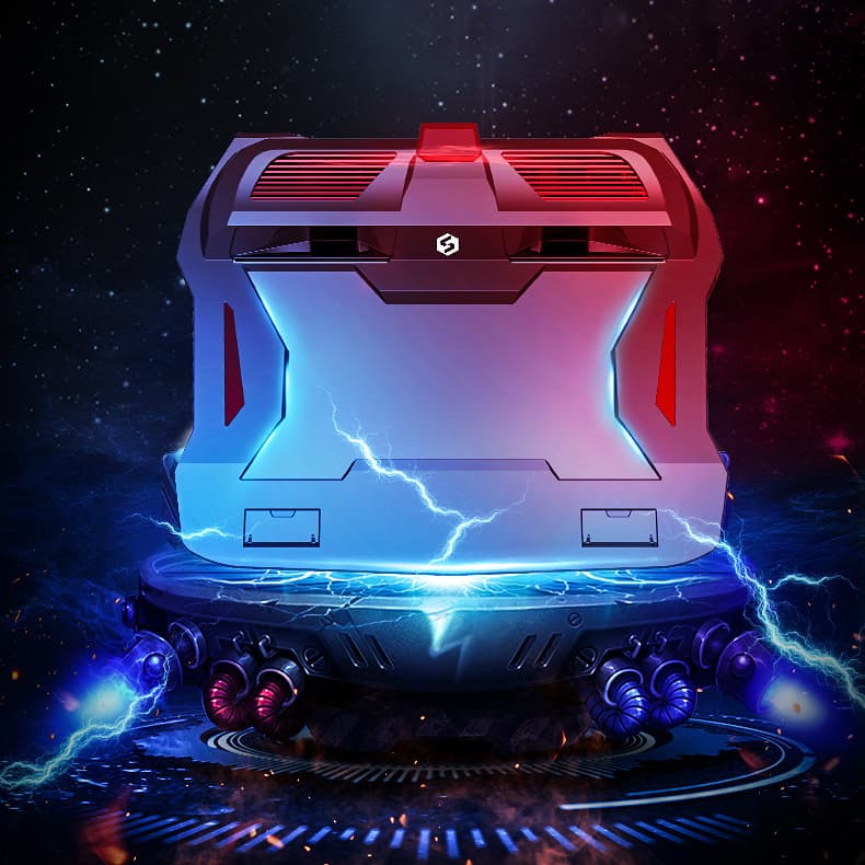 Quạt tản nhiệt Laptop Gaming Pro - Đế tản nhiệt Macbook - Surface book quạt 3000 vòng/phút led RGB Sow Wong Y7000P - 6