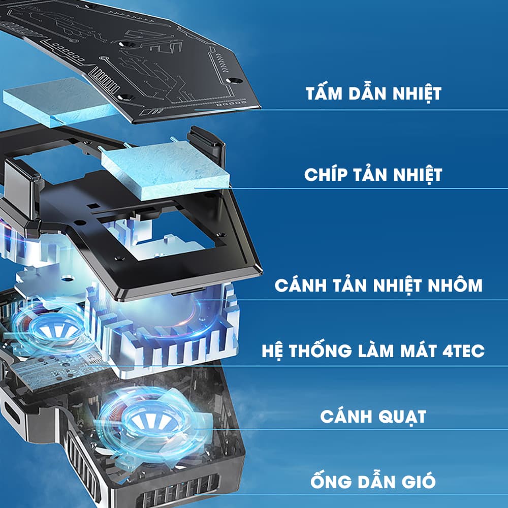 Quạt tản nhiệt Ipad Laptop - Quạt sò lạnh tản nhiệt máy tính bảng K8A - 4