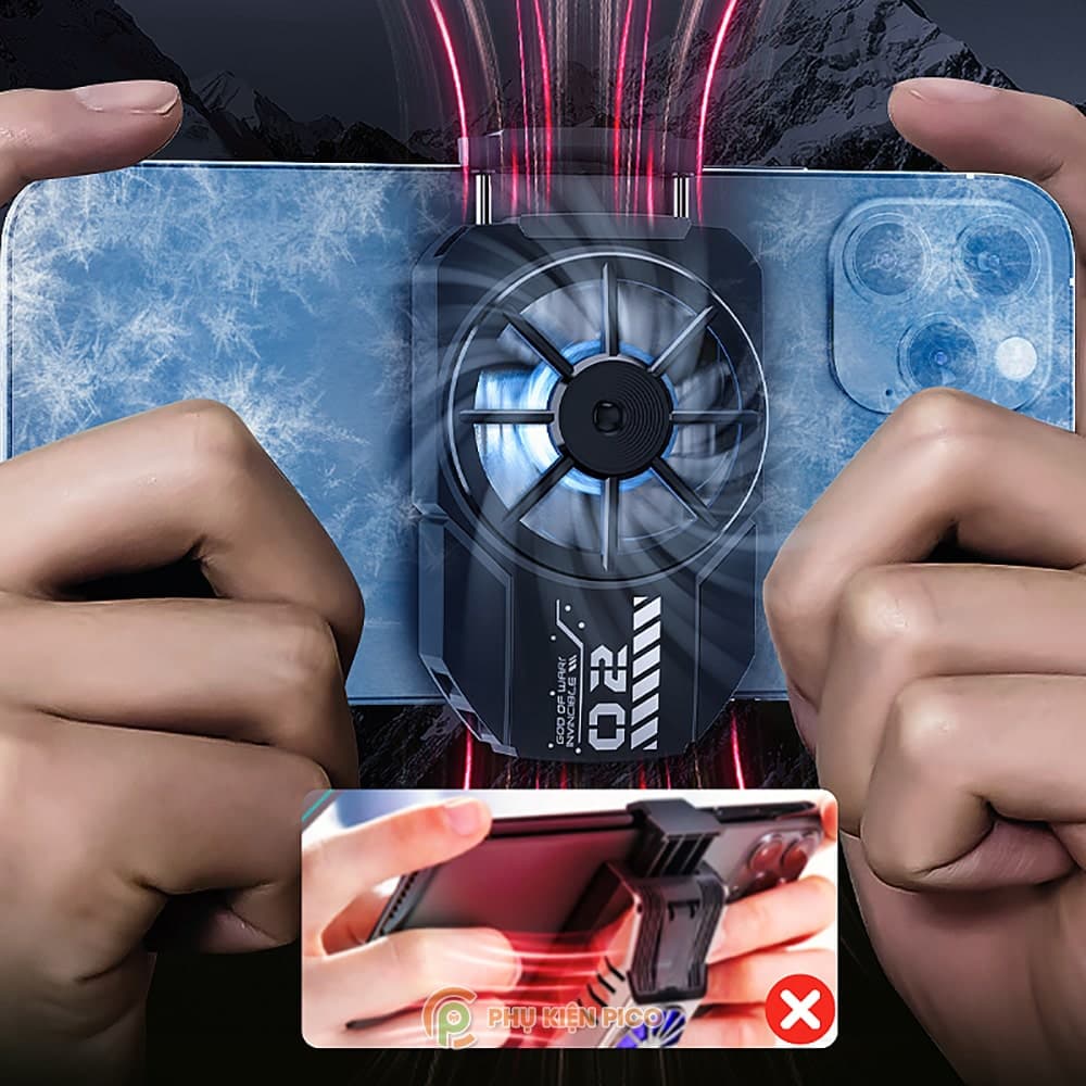 Quạt tản nhiệt điện thoại Memo DLA2 Quạt sò lạnh thế hệ mới Led Gaming RGB - 5