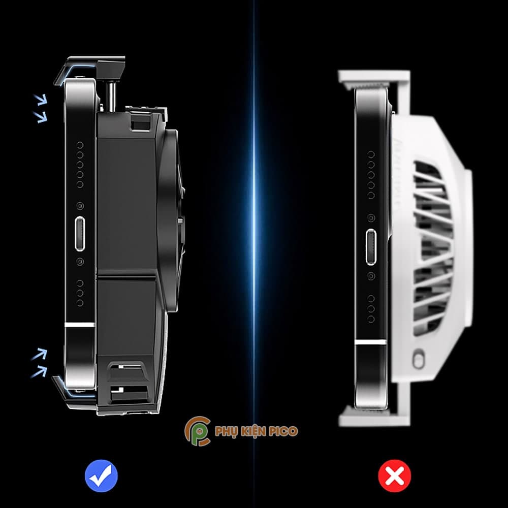 Quạt tản nhiệt điện thoại Memo DLA2 Quạt sò lạnh thế hệ mới Led Gaming RGB - 4