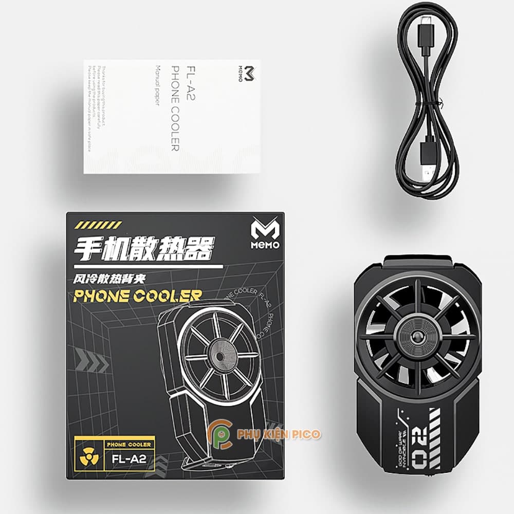 Quạt tản nhiệt điện thoại Memo FLA2 Quạt gió tốc độ quạt 5000 vòng/phút làm mát nhanh Led Gaming RGB - 2
