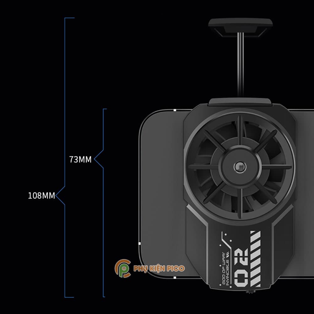 Quạt tản nhiệt điện thoại Memo FLA2 Quạt gió tốc độ quạt 5000 vòng/phút làm mát nhanh Led Gaming RGB - 4