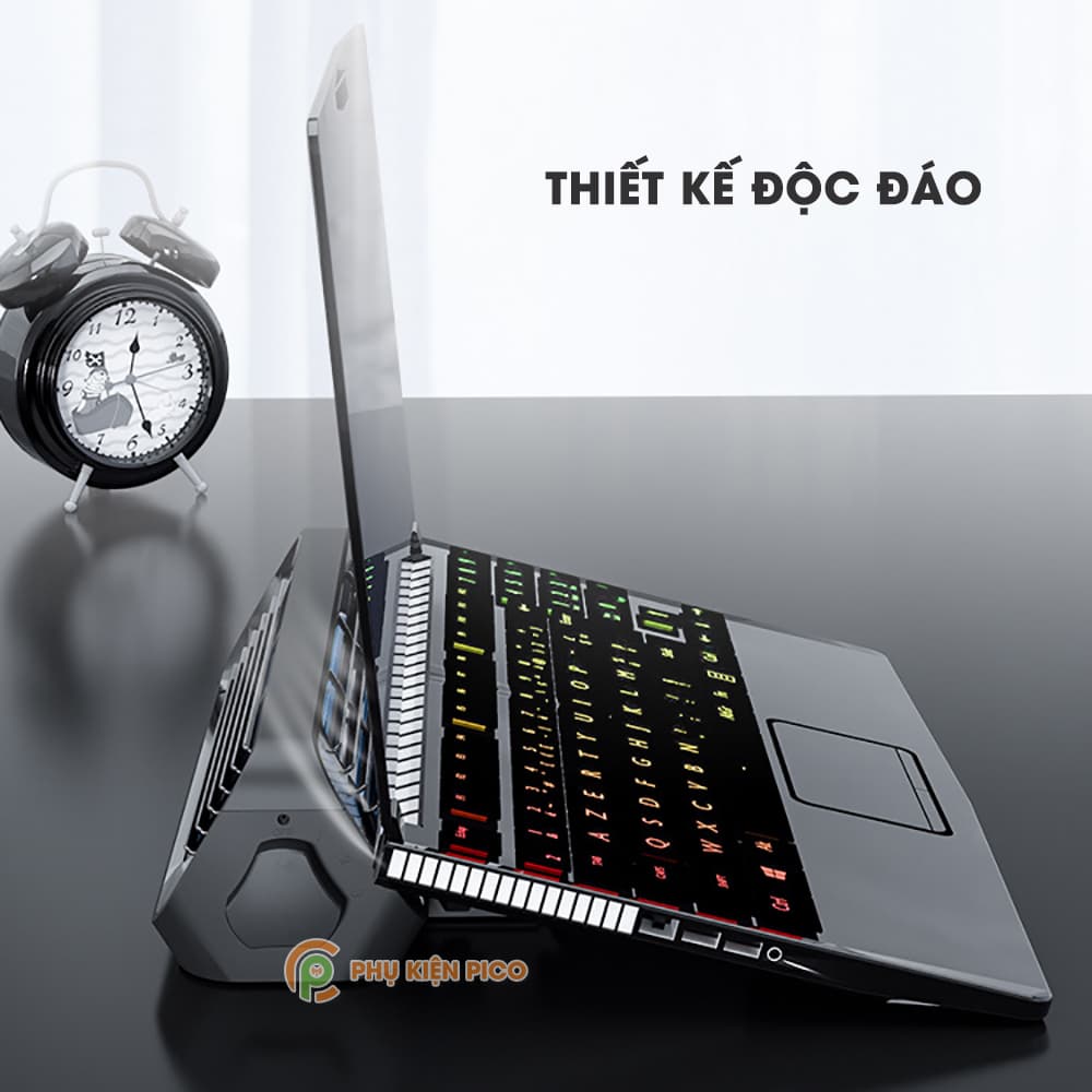 Đế tản nhiệt laptop Gaming - Quạt tản nhiệt Macbook - Giá đỡ laptop Surface Book Pro sức gió mạnh X1 - 7