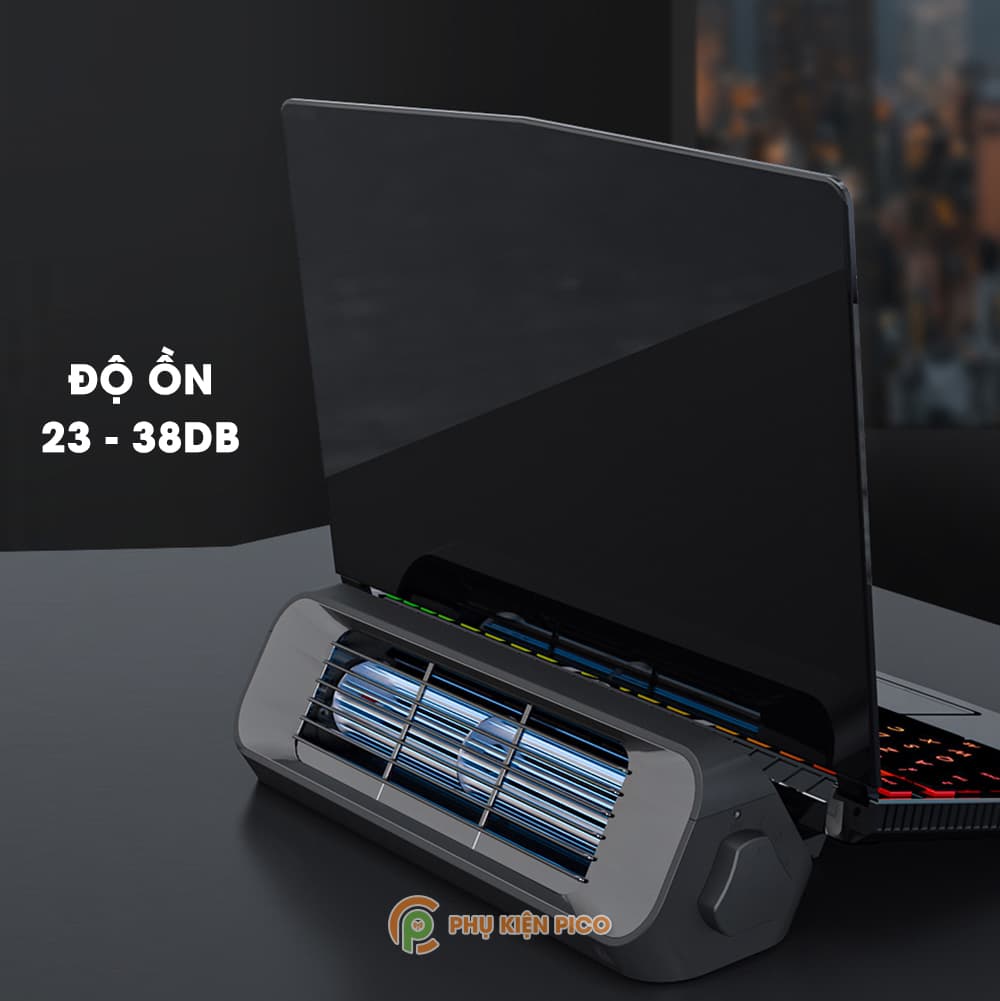 Đế tản nhiệt laptop Gaming - Quạt tản nhiệt Macbook - Giá đỡ laptop Surface Book Pro sức gió mạnh X1 - 4