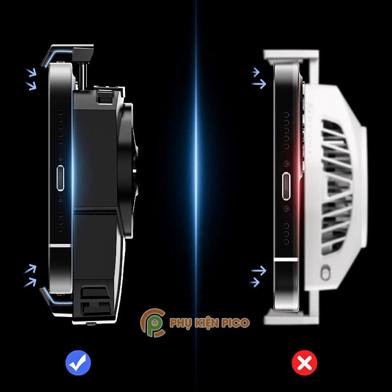 Quạt tản nhiệt điện thoại Memo DLA3 Quạt sò lạnh thế hệ mới màn hình hiển thị nhiệt độ Led Gaming RGB - 7