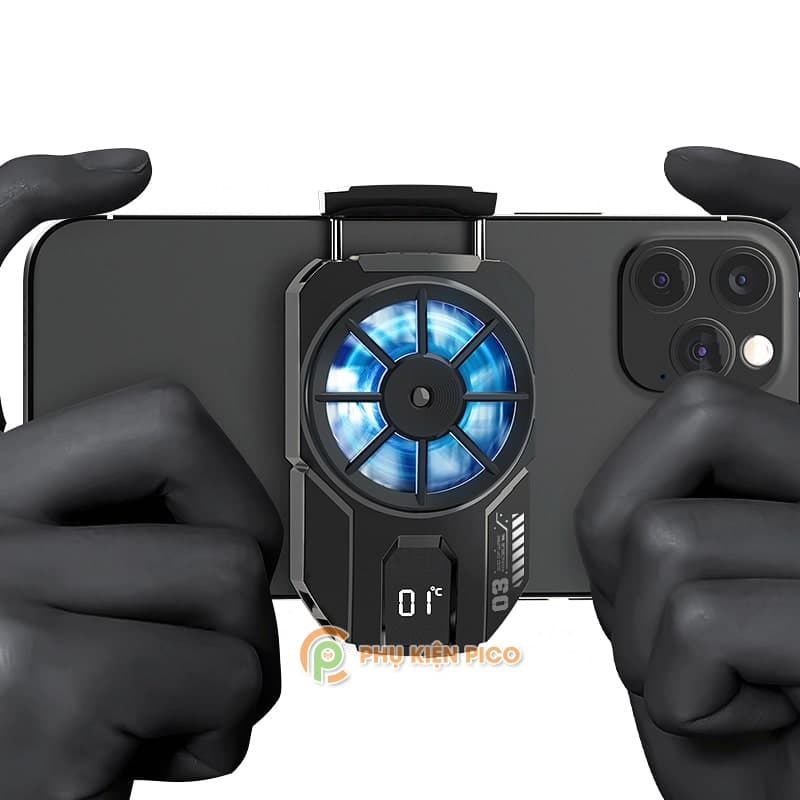 Quạt tản nhiệt điện thoại Memo DLA3 Quạt sò lạnh thế hệ mới màn hình hiển thị nhiệt độ Led Gaming RGB - 6