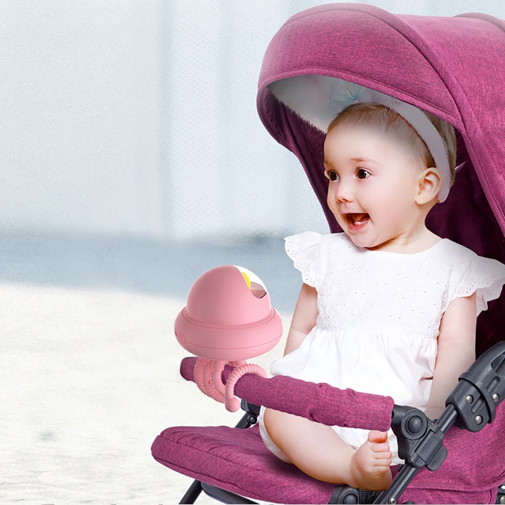 Quạt xe đẩy cho bé - Quạt mini cầm tay bạch tuộc sạc điện không cánh giá rẻ cute - 6