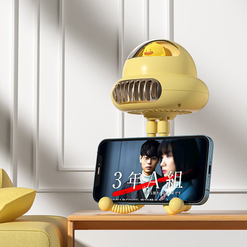 Quạt xe đẩy cho bé - Quạt mini cầm tay bạch tuộc sạc điện không cánh giá rẻ cute - 5