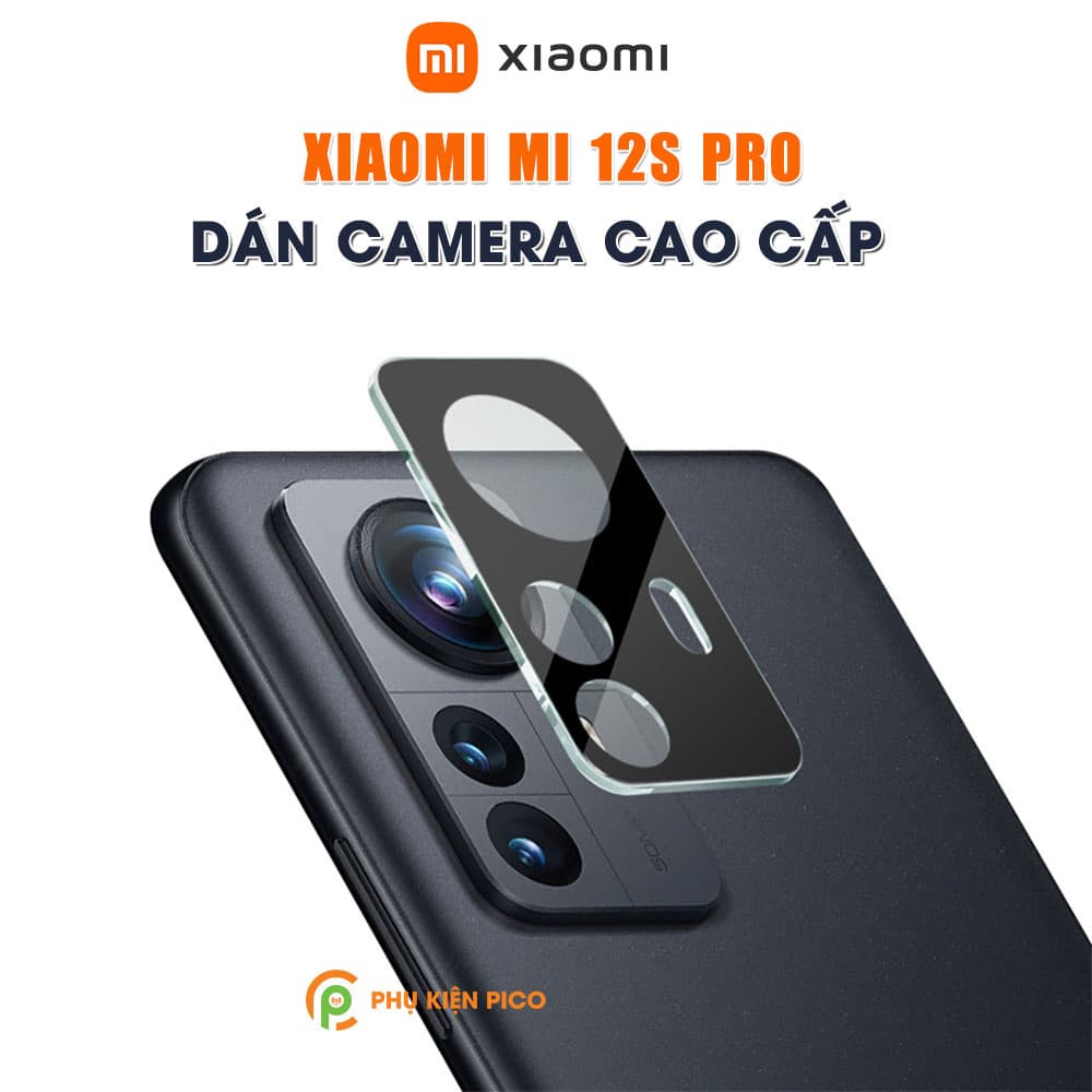 Dán camera Xiaomi Mi 12S Pro thấu kính nổi 3D độ cứng 9H trong suốt