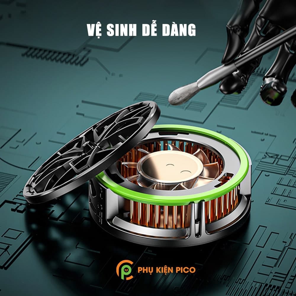 Quạt tản nhiệt điện thoại N6 sò lạnh từ tính 15W tốc độ quạt 7000 vòng/phút Led Halo RGB- Tản nhiệt máy tính bảng N6 - 4