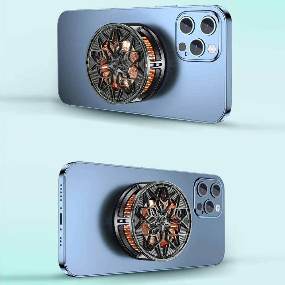 Quạt tản nhiệt điện thoại N6 sò lạnh từ tính 15W tốc độ quạt 7000 vòng/phút Led Halo RGB- Tản nhiệt máy tính bảng N6 - 7