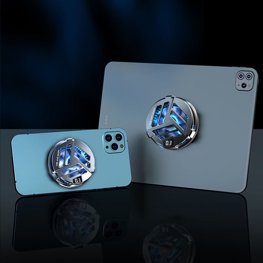 Quạt tản nhiệt điện thoại Ipad X25 sò lạnh từ tính màn hình hiển thị nhiệt độ Led RGB - 2