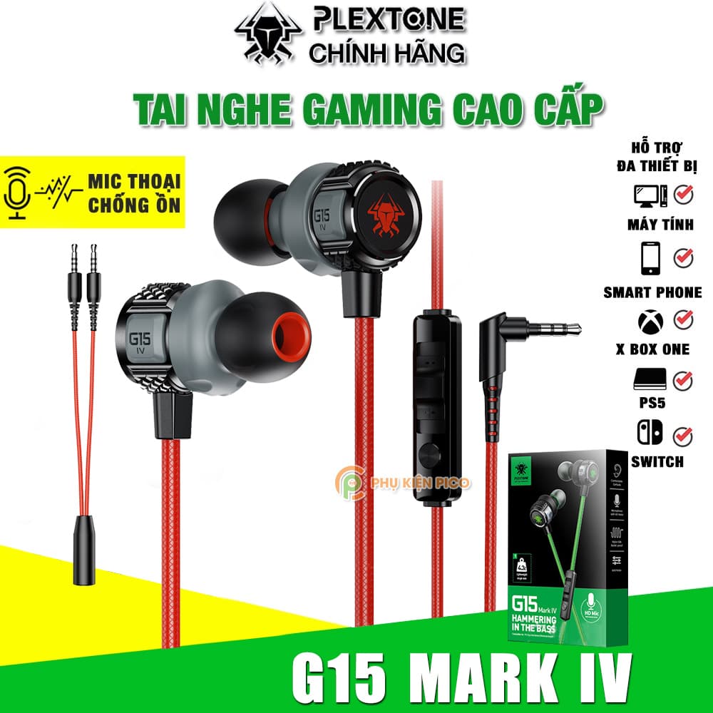 Tai nghe chơi game PLEXTONE G15 Bản IV 2022 tai nghe gaming có mic chống 3.5mm