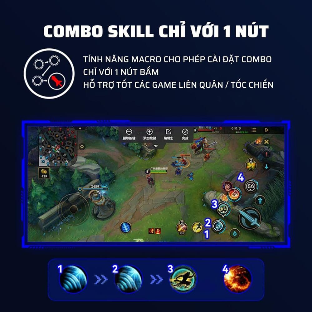 Tay cầm chơi game điện thoại bluetooth không dây - Joystick Gamepad chơi game pubg, FREE FIRE Liên Quân Mobile H16 - 9