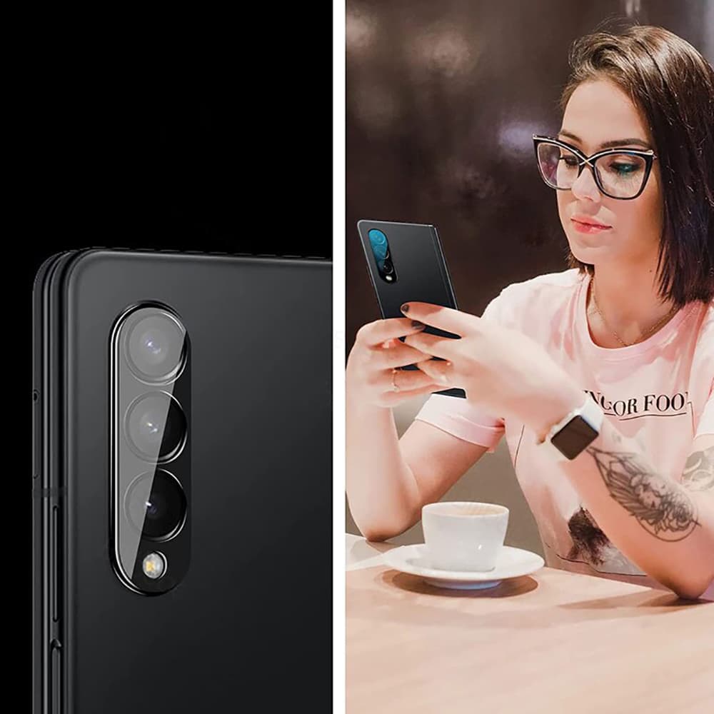 Dán camera Samsung Galaxy Z Fold 4 thấu kính nổi 3D độ cứng 9H trong suốt - 7