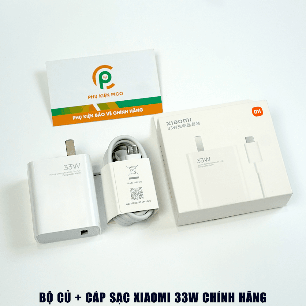 Bộ Sạc nhanh xiaomi 33W USB sang Type C Sạc mọi máy Xiaomi Chính hãng