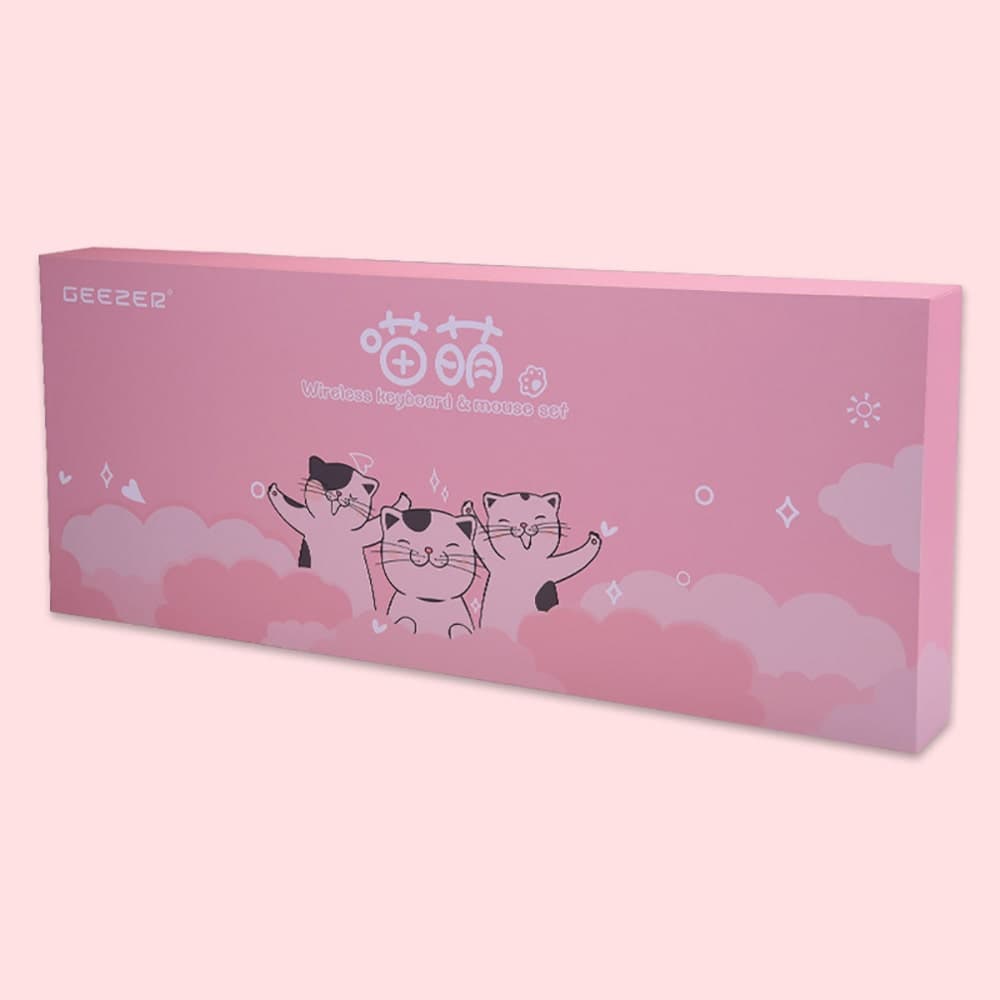 Bộ bàn phím Chuột máy tính không dây Wireless dễ thương hồng cute GEEZER M3 đối thủ của Logitech - 4