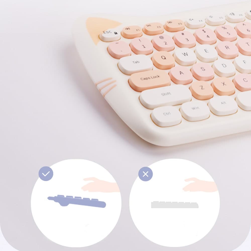 Bộ bàn phím Chuột máy tính không dây Wireless dễ thương hồng cute GEEZER M3 đối thủ của Logitech - 6