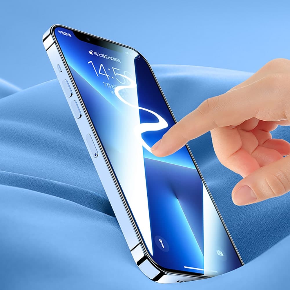 Kính cường lực Iphone 13 Pro có khung chống bụi thế hệ mới chính hãng FLMJ - 6