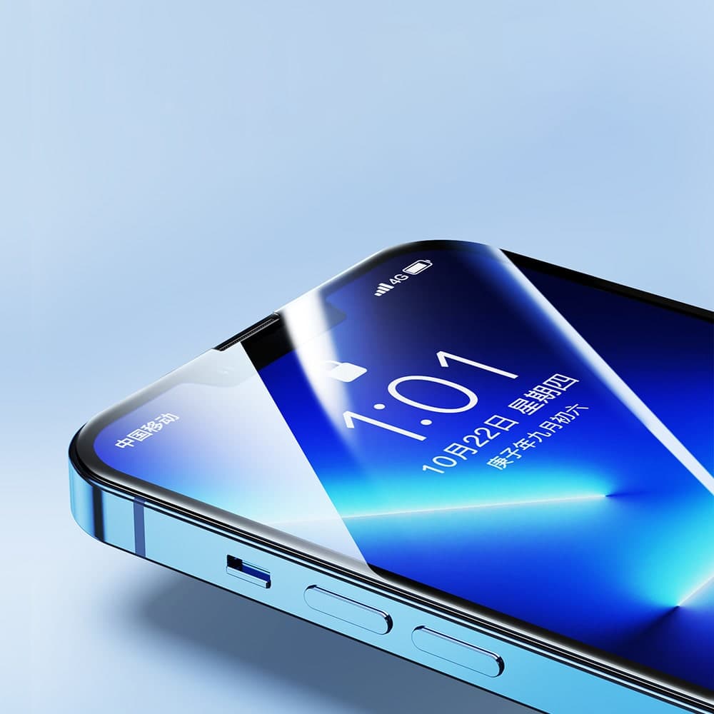 Kính cường lực Iphone 14 Pro có khung chống bụi thế hệ mới chính hãng FLMJ - 6