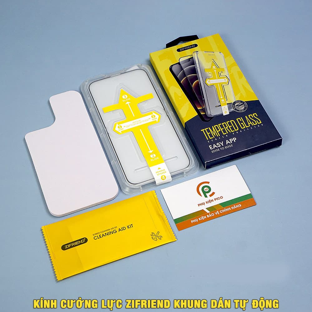 Kính cường lực Iphone 14 Pro chính hãng Zifriend khung dán tự động full màn hình - 3