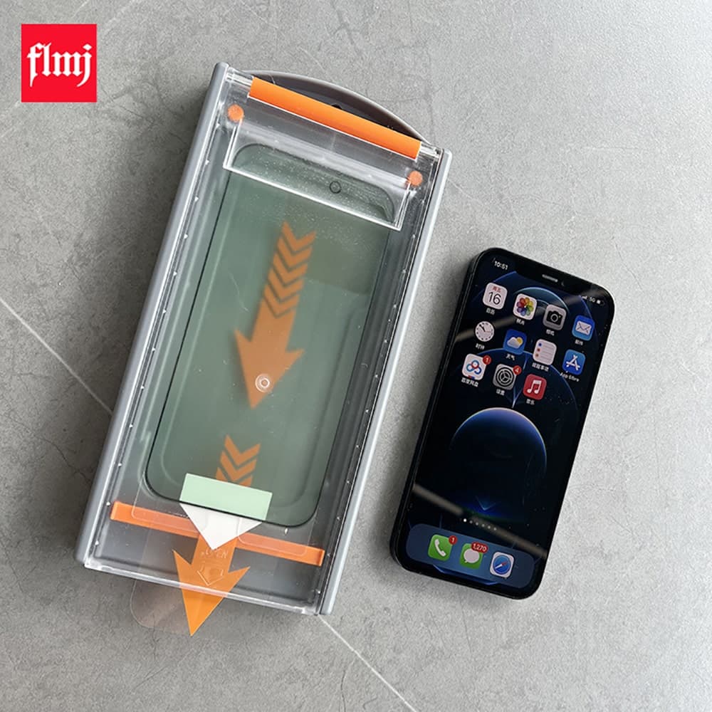 Kính cường lực Iphone 14 có khung chống bụi thế hệ mới chính hãng FLMJ - 4