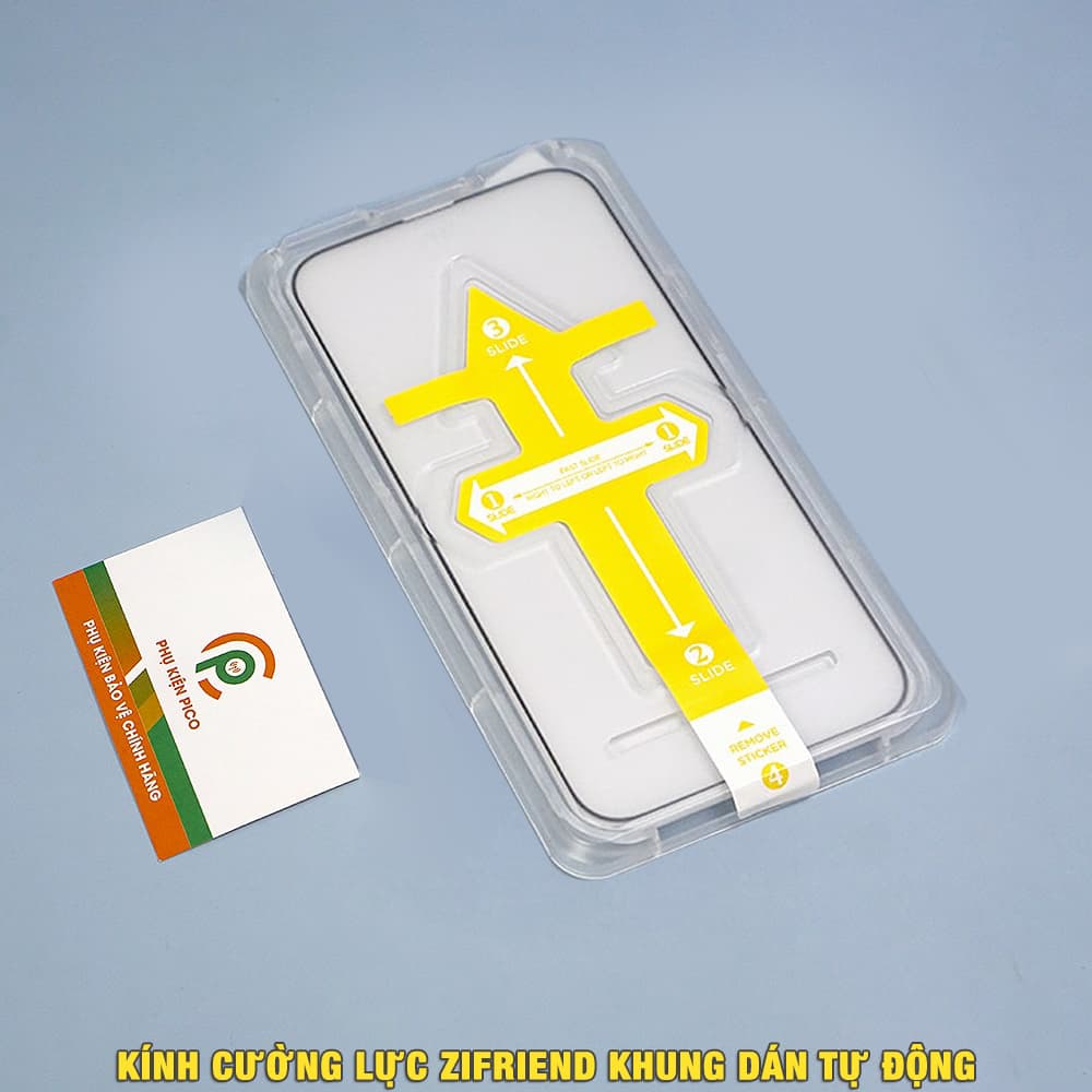 Kính cường lực Iphone 14 chính hãng Zifriend khung dán tự động full màn hình - 7