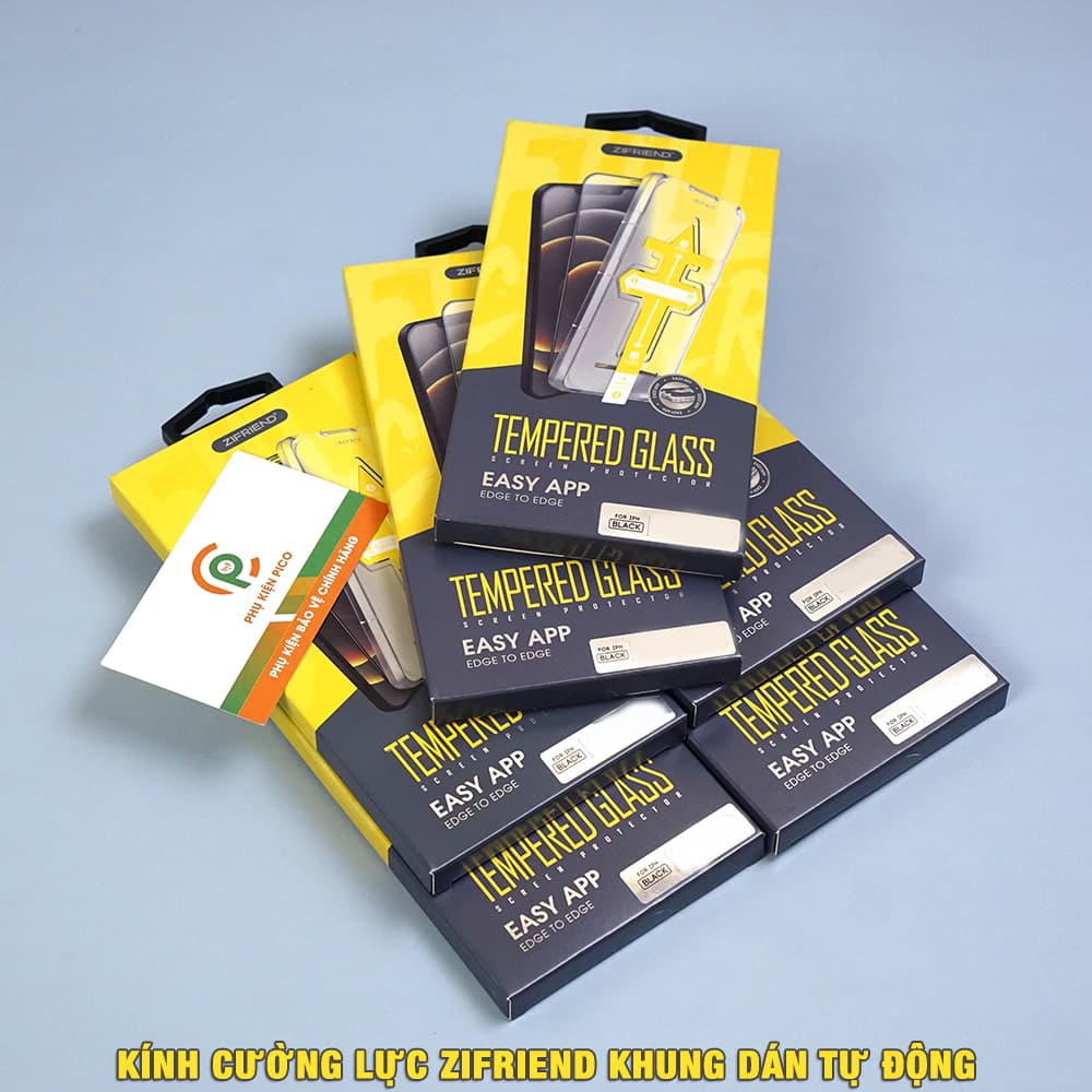 Kính cường lực Iphone 14 chính hãng Zifriend khung dán tự động full màn hình - 3