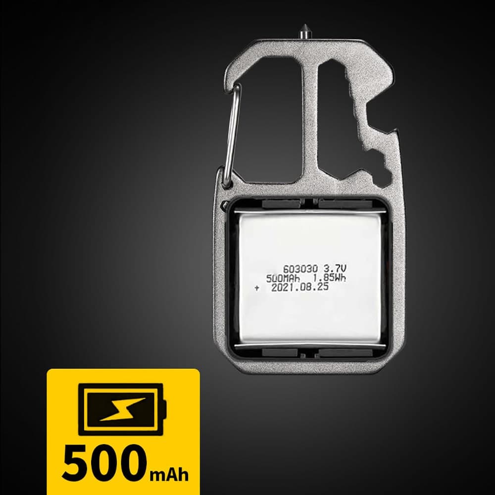 Đèn pin led móc khóa mini siêu sáng có đầu vít - Đèn móc khóa led COB pin sạc usb - 5