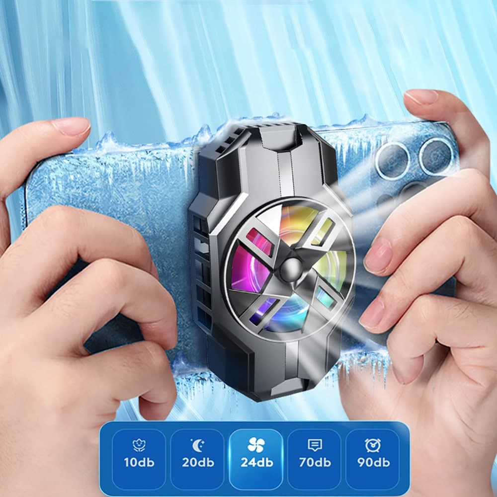 Quạt tản nhiệt điện thoại sò lạnh S3 màu đen giá rẻ giảm nhiệt nhanh hỗ trợ tăng FPS Gaming Liên Quân PUBG FF - 7