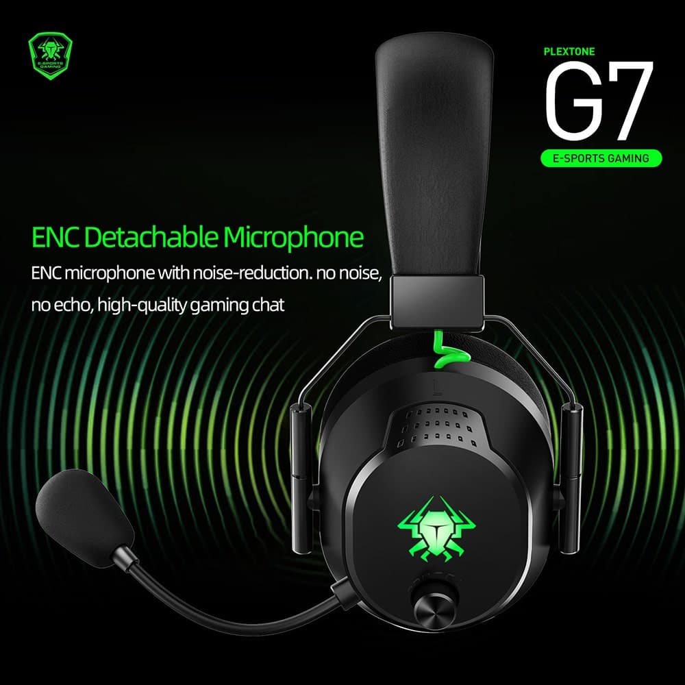 Tai nghe chụp tai bluetooth PLEXTONE G7 chống ồn esport - Headphone có mic gaming độ trễ thấp 45ms - Headphone không dây TWS RGB Âm Thanh 3D - 4