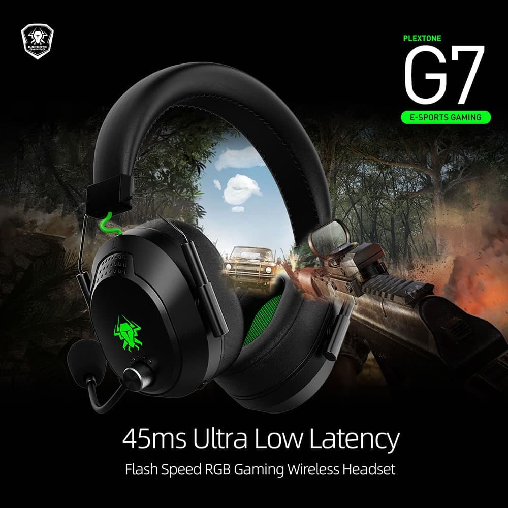 Tai nghe chụp tai bluetooth PLEXTONE G7 chống ồn esport - Headphone có mic gaming độ trễ thấp 45ms - Headphone không dây TWS RGB Âm Thanh 3D - 11